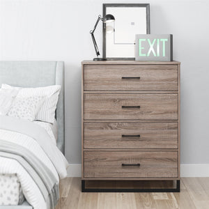 Ameriwood Home 4 Drawer Dresser - Distressed Gray Oak