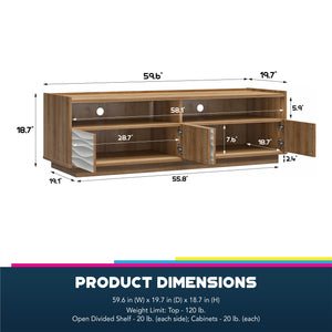 Ameriwood Home Wynn TV Stand for TVs up to 65" - Natural