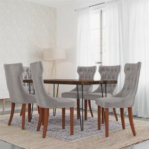 DHP Clairborne Tufted Dining Chairs. Set of 2 - Taupe - Set of 2