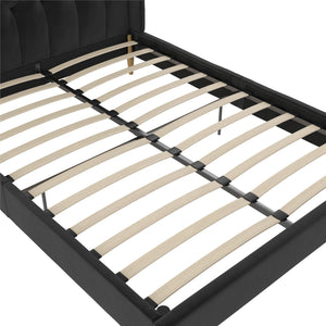 Novogratz Her Majesty Upholstered Bed - Black - Queen