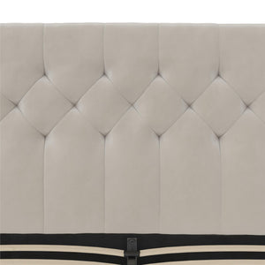 Novogratz Her Majesty Upholstered Bed - Ivory - Queen