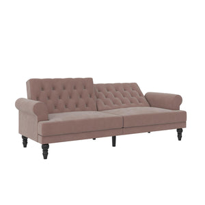 Novogratz Cassidy Upholstered Futon Sofa Bed - Blush