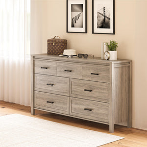 Ameriwood Home Beaumont 7 Drawer Dresser - Gray Oak - 7 Drawer