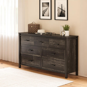 Ameriwood Home Beaumont 7 Drawer Dresser - Black Oak - 7 Drawer
