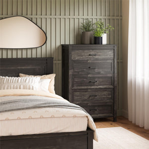 Ameriwood Home Beaumont 5 Drawer Dresser - Black Oak - 5 Drawer
