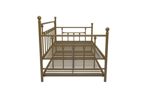 DHP Manila Metal Daybed with Trundle - Gold - Twin