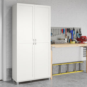 Systembuild Evolution Lory Framed 36" Utility Cabinet - White