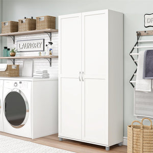 Systembuild Evolution Lory Framed 36" Utility Cabinet - White