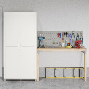 Systembuild Evolution Lory Framed 36" Utility Cabinet - White
