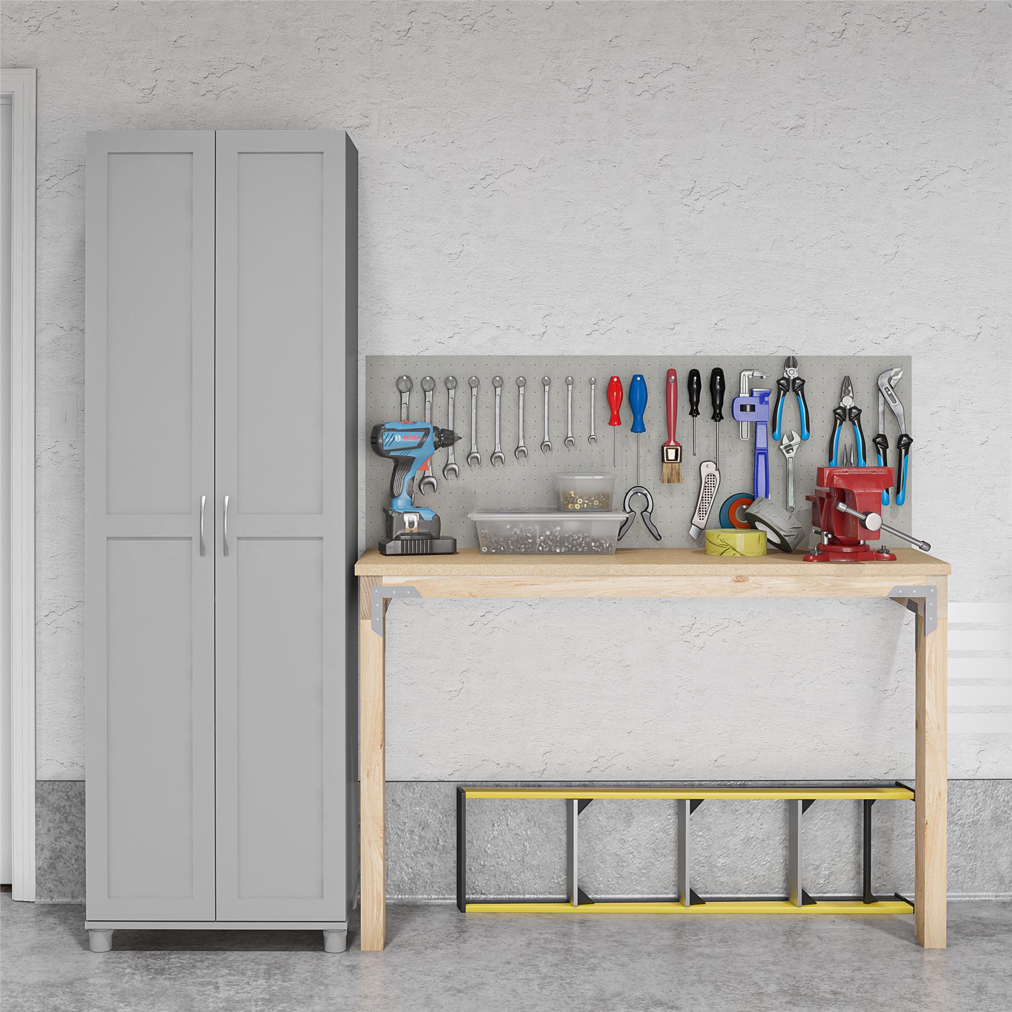 Systembuild Evolution Lory Framed 24" Utility Cabinet - Dove Gray