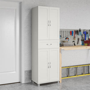Systembuild Evolution Lory Framed Storage Cabinet with Drawer - White