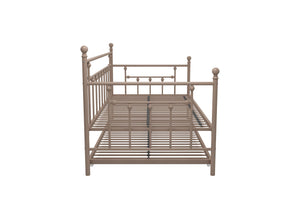 DHP Manila Metal Daybed with Trundle - Millennial Pink - Twin