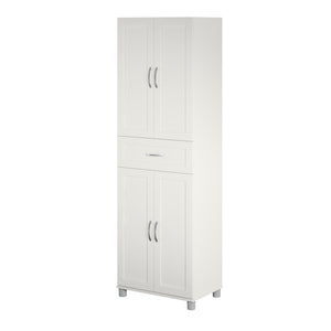 Systembuild Evolution Lory Framed Storage Cabinet with Drawer - White