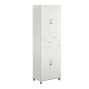 Systembuild Evolution Lory Framed Storage Cabinet with Drawer - White