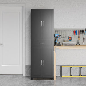 Systembuild Evolution Lory Framed Storage Cabinet with Drawer - Black