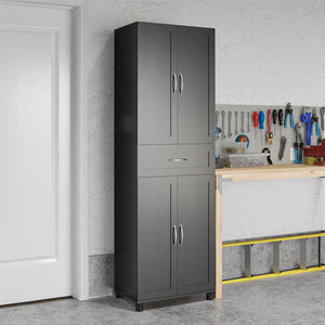 Systembuild Evolution Lory Framed Storage Cabinet with Drawer - Black