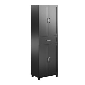 Systembuild Evolution Lory Framed Storage Cabinet with Drawer - Black