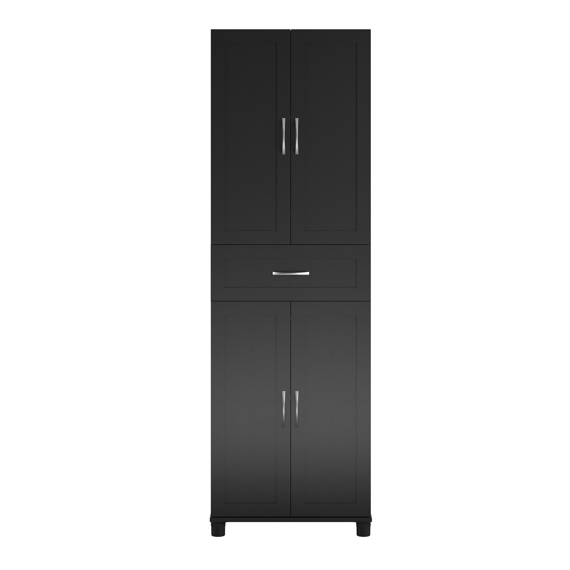 Systembuild Evolution Lory Framed Storage Cabinet with Drawer - Black