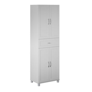 Systembuild Evolution Lory Framed Storage Cabinet with Drawer - Dove Gray