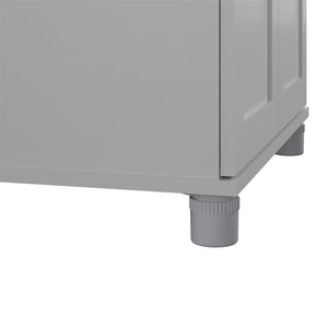 Systembuild Evolution Lory Framed Storage Cabinet with Drawer - Dove Gray