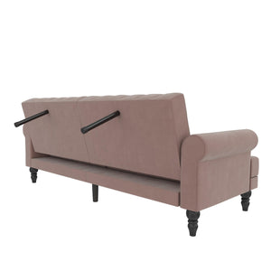 Novogratz Cassidy Upholstered Futon Sofa Bed - Blush