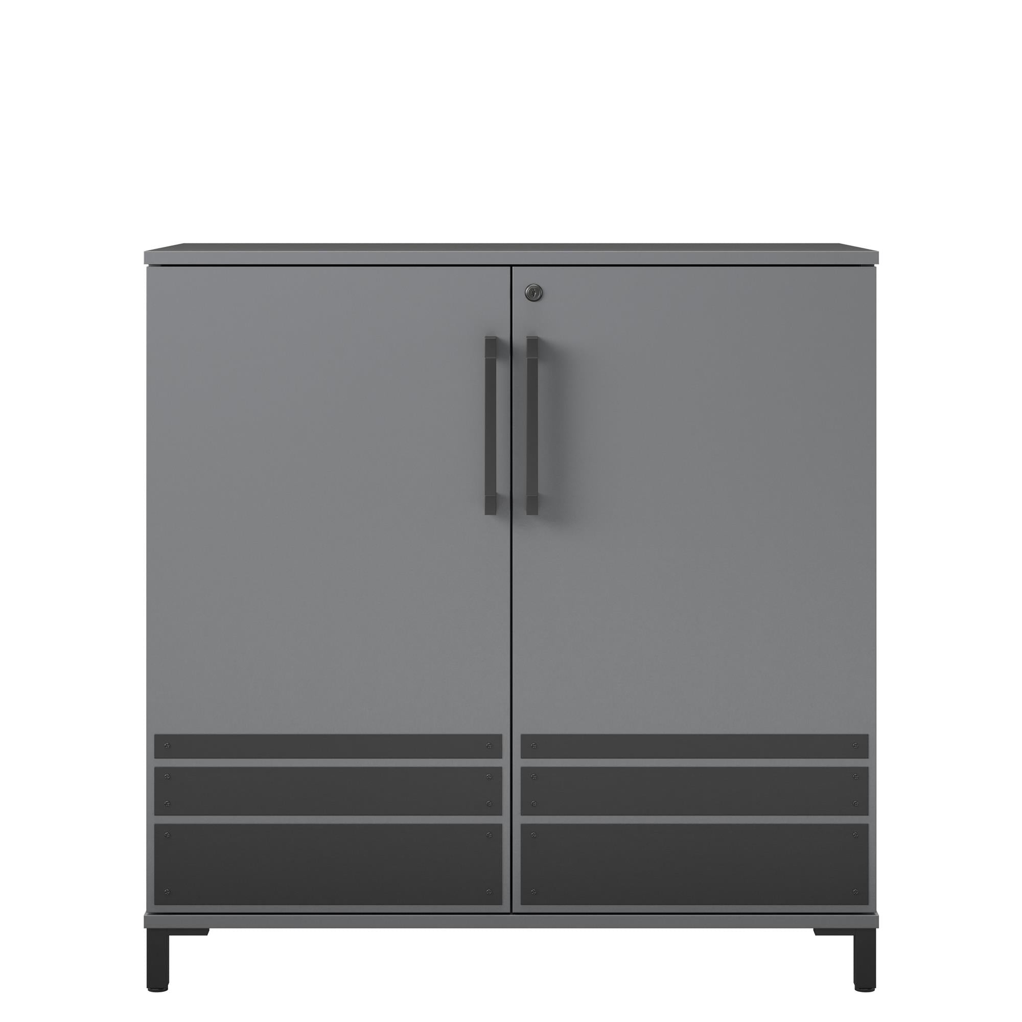 Systembuild Evolution Shelby Garage Storage Base Cabinet 2 Door - Graphite