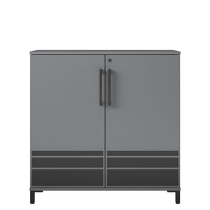 Systembuild Evolution Shelby Garage Storage Base Cabinet 2 Door - Graphite