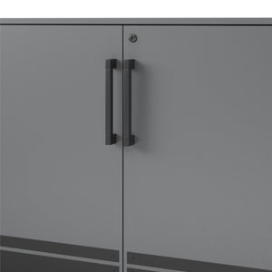Systembuild Evolution Shelby Garage Storage Base Cabinet 2 Door - Graphite