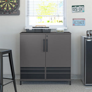 Systembuild Evolution Shelby Garage Storage Base Cabinet 2 Door - Graphite