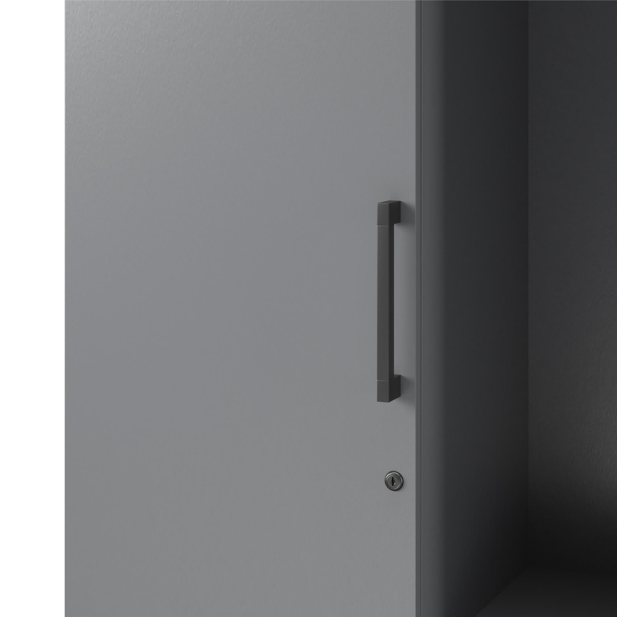 Systembuild Evolution Shelby Tall Garage Storage Cabinet with 1 Door and Hang Rod - Graphite