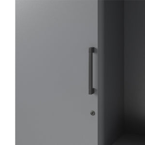 Systembuild Evolution Shelby Tall Garage Storage Cabinet with 1 Door and Hang Rod - Graphite