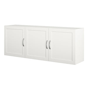 Systembuild Evolution Lory Framed 54" Wall Cabinet - White - 3 Door