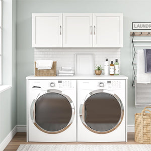 Systembuild Evolution Lory Framed 54" Wall Cabinet - White - 3 Door