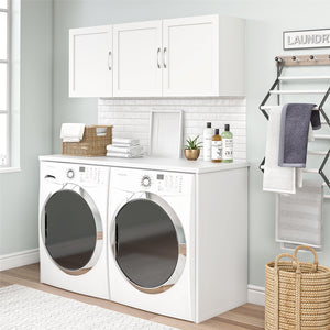 Systembuild Evolution Lory Framed 54" Wall Cabinet - White - 3 Door