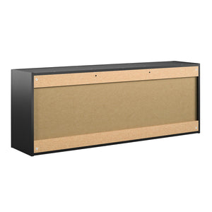 Systembuild Evolution Lory Framed 54" Wall Cabinet - Black - 3 Door