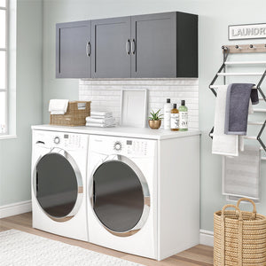 Systembuild Evolution Lory Framed 54" Wall Cabinet - Black - 3 Door