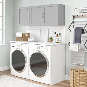 Systembuild Evolution Lory Framed 54" Wall Cabinet - Dove Gray - 3 Door