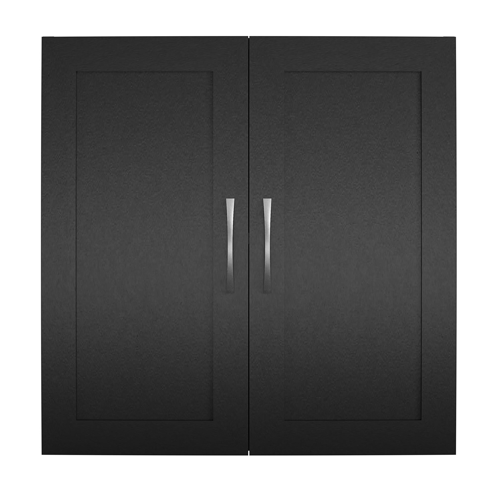 Systembuild Evolution Lory Framed 24" Wall Cabinet - Black - 2 Door
