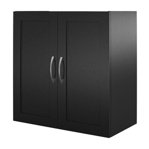 Systembuild Evolution Lory Framed 24" Wall Cabinet - Black - 2 Door