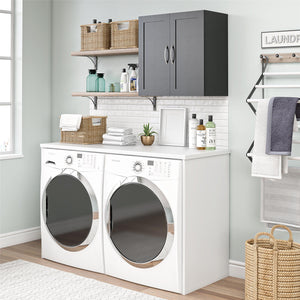 Systembuild Evolution Lory Framed 24" Wall Cabinet - Black - 2 Door