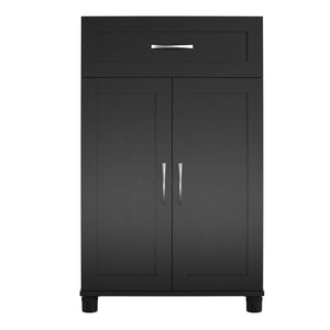 Systembuild Evolution Lory Framed 2 Door/1 Drawer Base Cabinet - Black