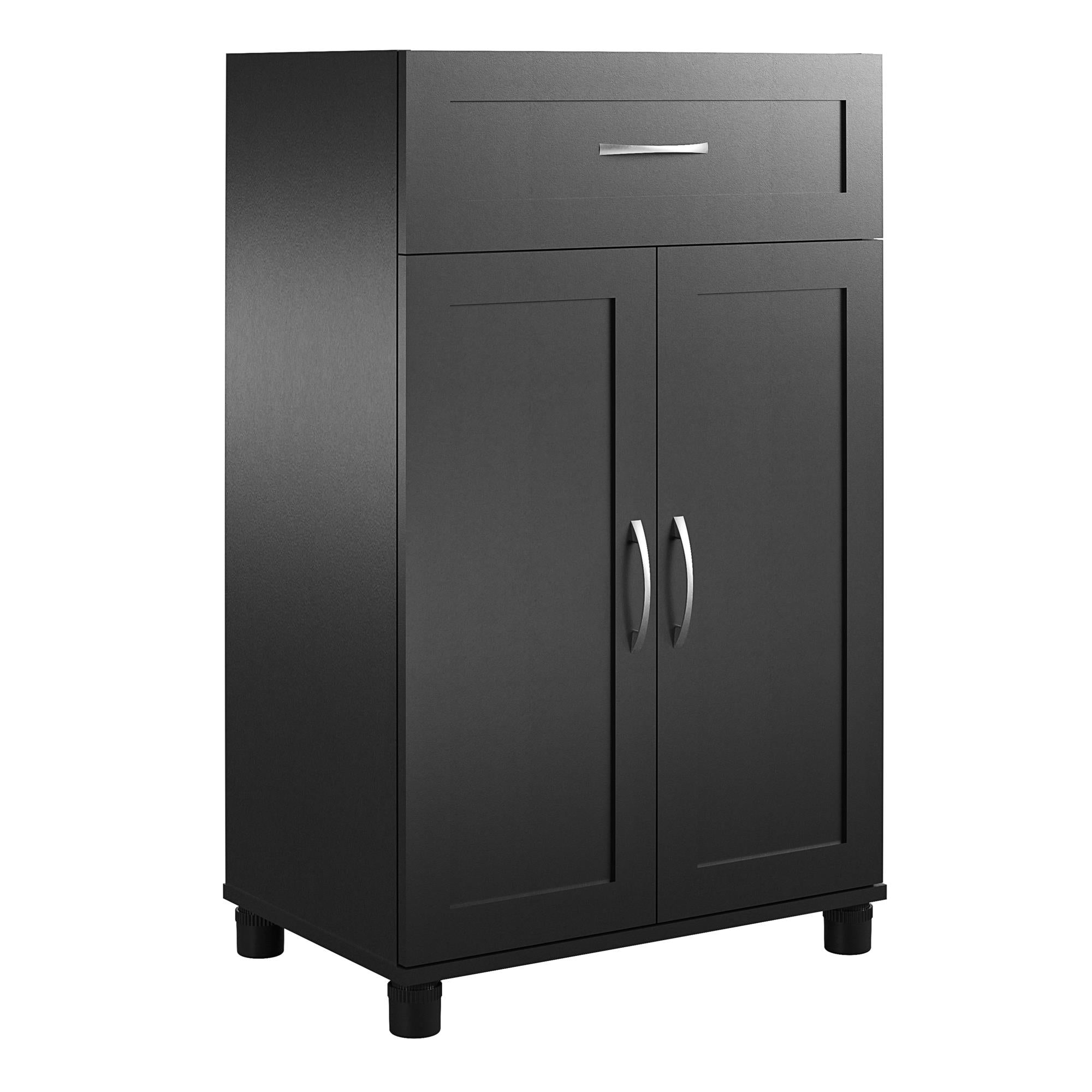 Systembuild Evolution Lory Framed 2 Door/1 Drawer Base Cabinet - Black
