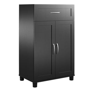 Systembuild Evolution Lory Framed 2 Door/1 Drawer Base Cabinet - Black
