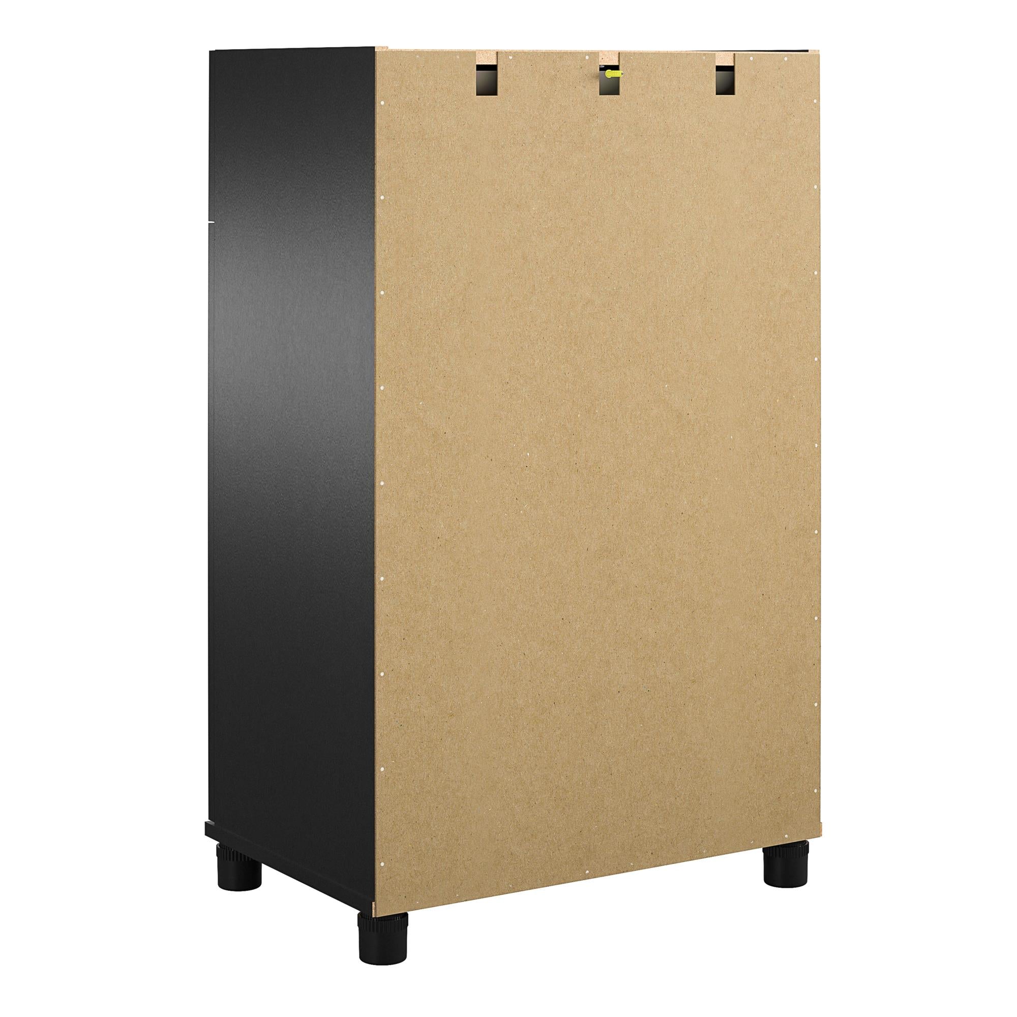 Systembuild Evolution Lory Framed 2 Door/1 Drawer Base Cabinet - Black