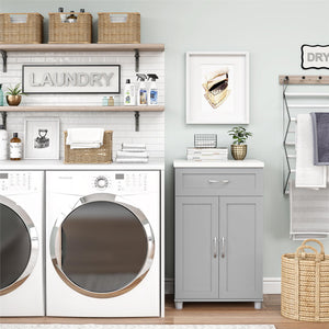 Systembuild Evolution Lory Framed 2 Door/1 Drawer Base Cabinet - Dove Gray