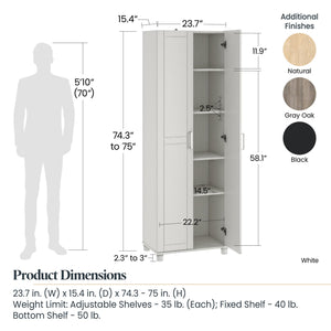 Systembuild Evolution Callahan 24" Utility Storage Cabinet - White