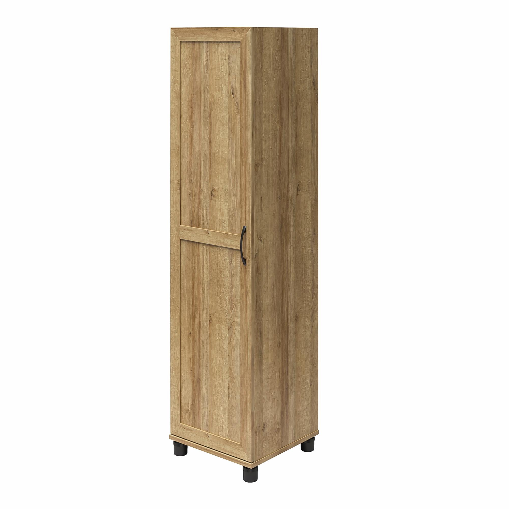 Systembuild Evolution Lory Framed 60" Tall Storage Cabinet - Natural