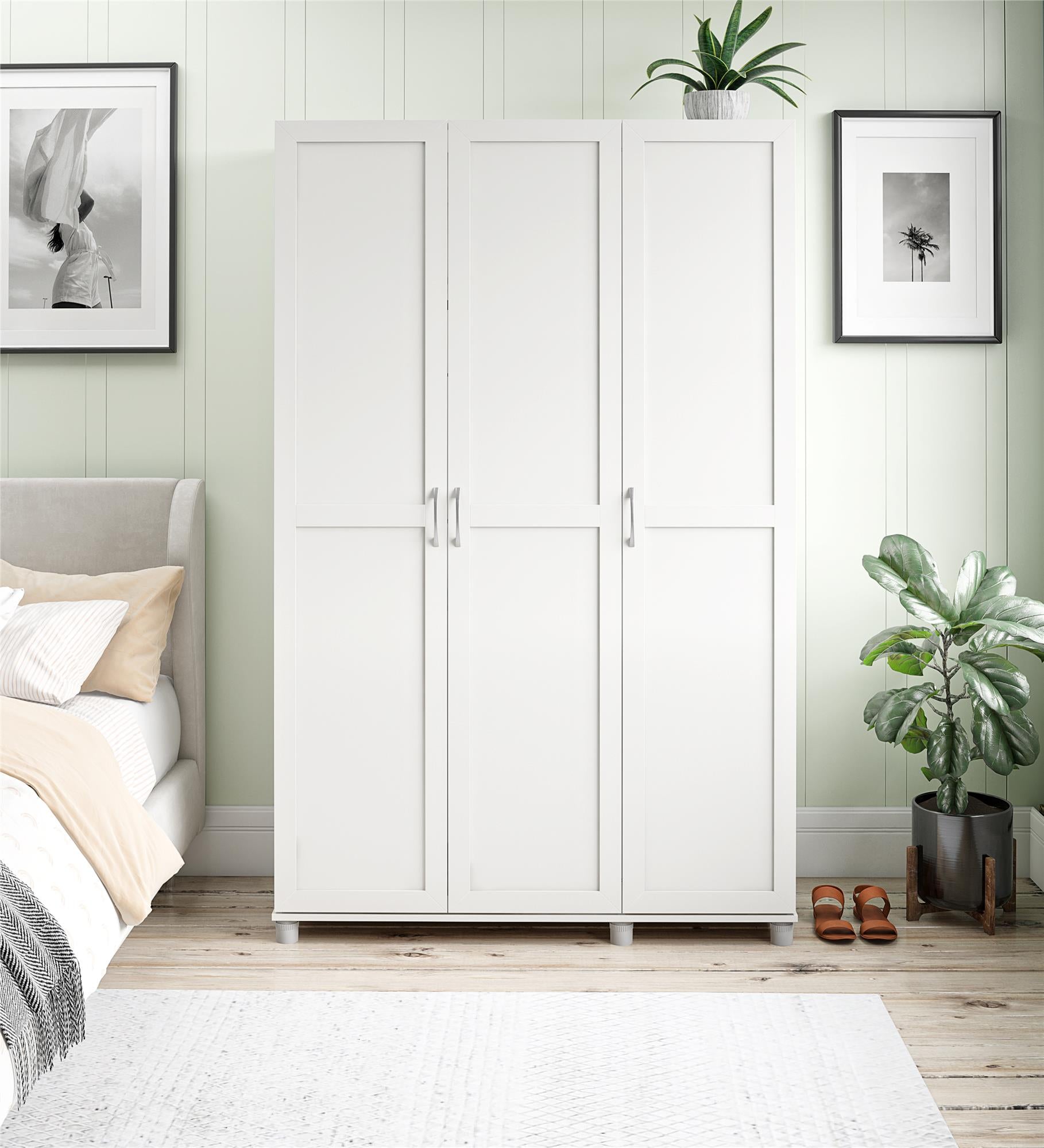 Systembuild Evolution Lory Framed 3 Door Wardrobe - White