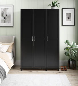 Systembuild Evolution Lory Framed 3 Door Wardrobe - Black