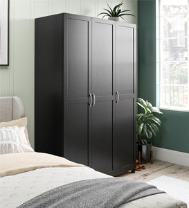 Systembuild Evolution Lory Framed 3 Door Wardrobe - Black